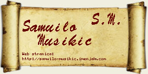 Samuilo Mušikić vizit kartica